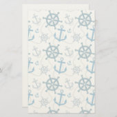 Papeterie motif nautique (Devant / Derrière)