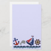 Papeterie Motif nautique (Devant / Derrière)