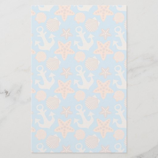 Papeterie Motif nautique en pastel (Devant)