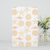 Papeterie Motif Orange Beach Shell (Debout devant)