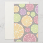 Papeterie Motif orange et arrière - plan (Devant / Derrière)