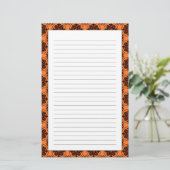 Papeterie Motif Orange Suzani (Debout devant)