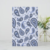 Papeterie Motif Paisley Bleu (Debout devant)