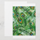 Papeterie Motif Peacock plumes (Devant / Derrière)