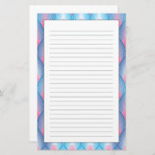 Papeterie Motif Pétal turquoise Et Rose (Devant / Derrière)