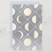 Papeterie Motif Phases de lune céleste (Devant / Derrière)