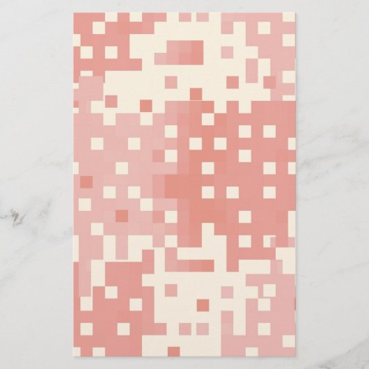 Papeterie Motif Pixel rouge et rose (Devant)