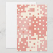 Papeterie Motif Pixel rouge et rose (Devant / Derrière)