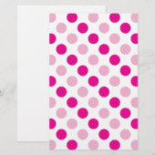 Papeterie Motif pois rose (Devant / Derrière)