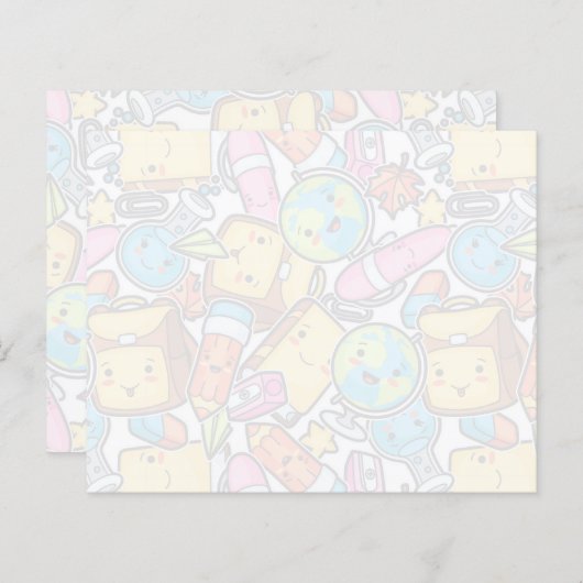 Papeterie motif Post-it Notes (Devant / Derrière)