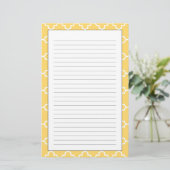 Papeterie Motif Quatrefoil jaune (Debout devant)