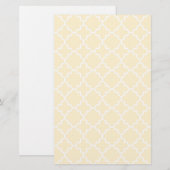 Papeterie Motif Quatrefoil jaune (Devant / Derrière)