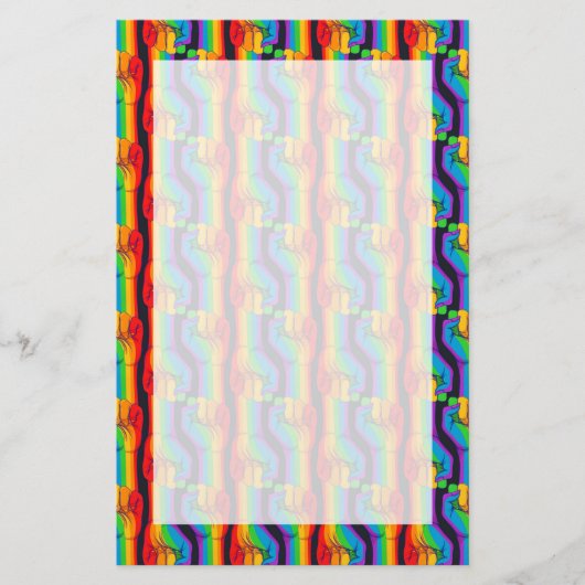 Papeterie Motif Rainbow Fist (Devant)