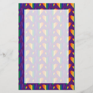 Papeterie Motif Rainbow Hearts