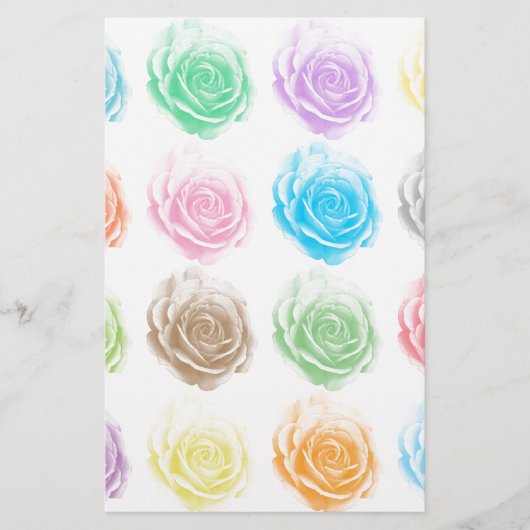 Papeterie Motif rose coloré (Devant)