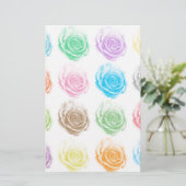 Papeterie Motif rose coloré (Debout devant)
