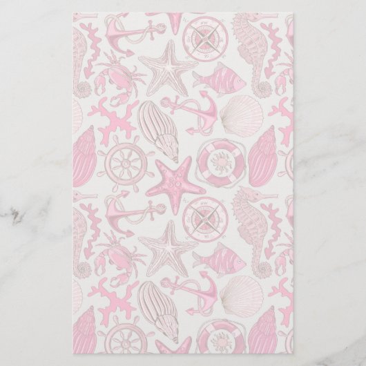 Papeterie Motif rose de mer (Devant)