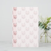 Papeterie Motif rose mignon de chat (Debout devant)
