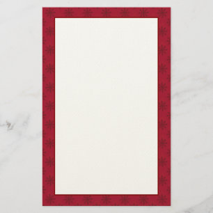 Papeterie Motif rouge rouge de flocon de neige