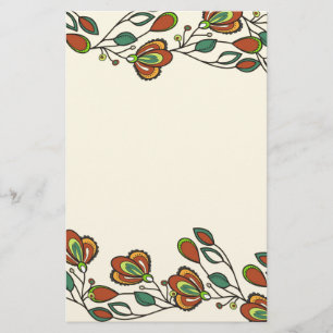 Papeterie motif sans fin avec fleurs