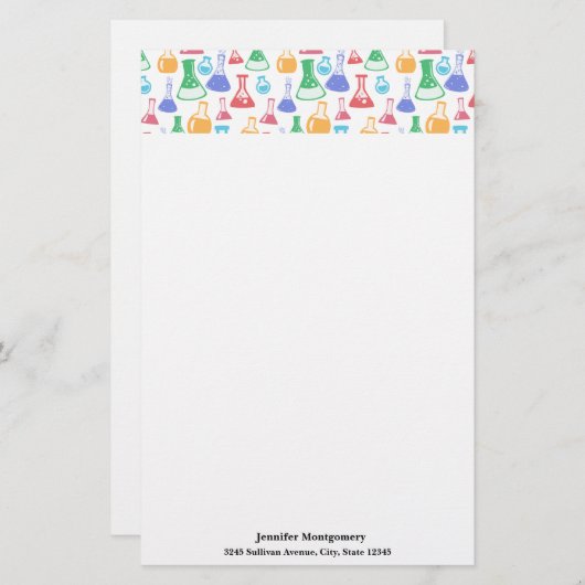 Papeterie Motif scientifique divertissant Beakers and Flaque (Devant / Derrière)