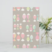 Papeterie Motif sous-marin de poisson rétro Abstrait 2 (Debout devant)