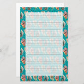 Papeterie Motif succulent de cactus graphique abstrait (Devant / Derrière)