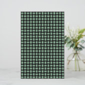 Papeterie Motif Tissé Vert Noir (Debout devant)