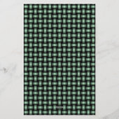Papeterie Motif Tissé Vert Noir (Dos)