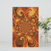 Papeterie Motif tourbillonnant : Tons d'orange, Brown et ver (Debout devant)