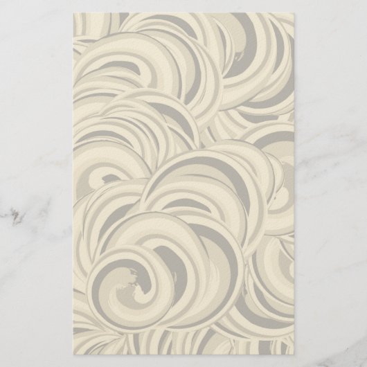 Papeterie Motif Tourbillons Gris (Devant)
