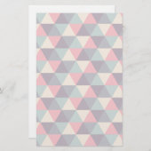 Papeterie Motif Triangle turquoise Et Rose (Devant / Derrière)