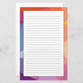 Papeterie Motif triangulaire Abstrait coloré (Devant / Derrière)