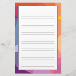 Papeterie Motif triangulaire Abstrait coloré