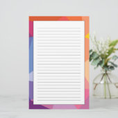 Papeterie Motif triangulaire Abstrait coloré (Debout devant)