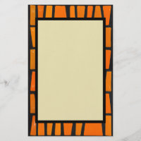 Motif tribal d'Afrique orange et noire