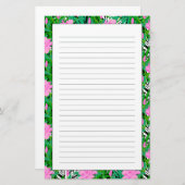 Papeterie Motif tropical avec des fleurs de jungle (Devant / Derrière)