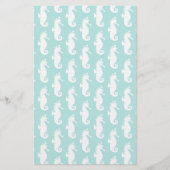 Papeterie Motif turquoise 1 d'hippocampe (Devant)
