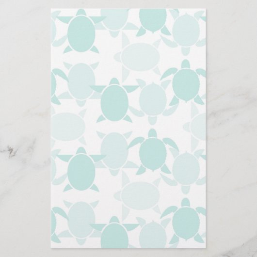 Papeterie Motif turquoise de tortue (Devant)