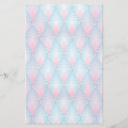 Papeterie Motif turquoise et rose de pétale (Devant)
