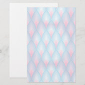 Papeterie Motif turquoise et rose de pétale (Devant / Derrière)