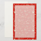 Papeterie Motif Valentine (Devant / Derrière)
