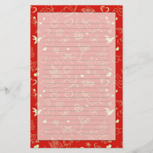 Papeterie Motif Valentine