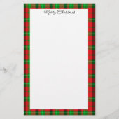 Papeterie Motif vert et rouge (Devant)