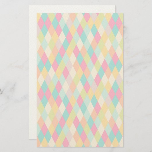 Papeterie Motif vintage Arlequin (Devant / Derrière)