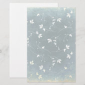 Papeterie Motif Vintage Whimsical avec Oiseaux et Feuilles (Devant / Derrière)