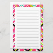 Papeterie Motif Zag rose main (Devant / Derrière)