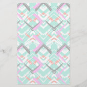 Papeterie Motif Zag Turquoise Zig tiré à la main (Devant)