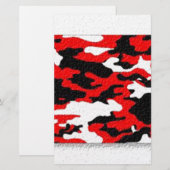 Papeterie Motifs rouges de camouflage (Devant / Derrière)