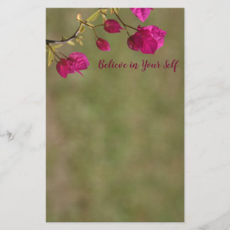 Papeterie Motivation des bougainvilliers roses